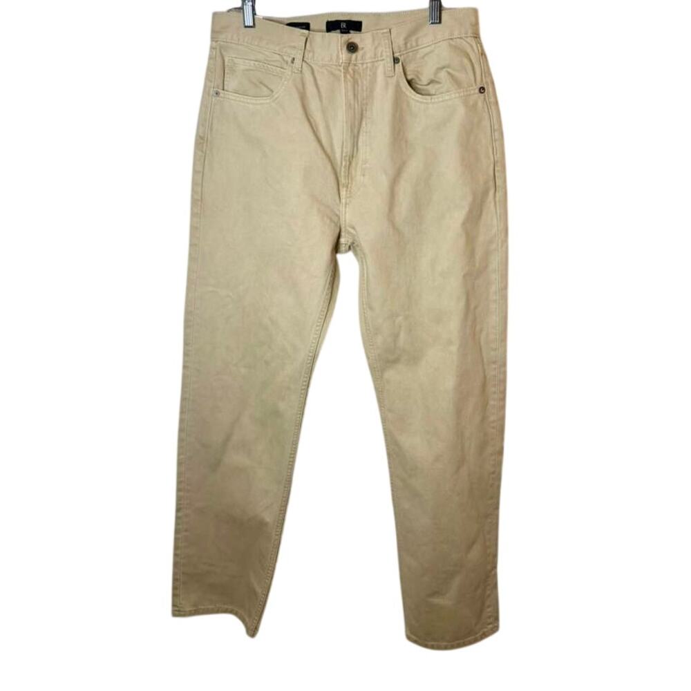 NWT Banana Republic Straight Authentic Jean in ecru/cream men's sz. 33/32